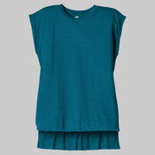 Women's Flowy Muscle Tee with Rolled Cuffs