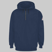 Pullover Hooded Fleece Sweatshirt Quarter-Zip