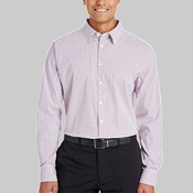 CrownLux Performance® Men's Micro Windowpane Woven Shirt