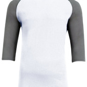 Unisex Softek Quarter-Sleeve Color Block Raglan T-Shirt