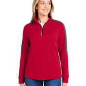 Women's Market Snag Protect Mesh Colorblock Quarter-Zip Pullover