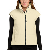 Women's Sashiko Stretch Puffy Vest