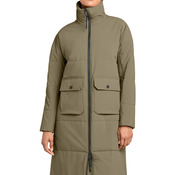 Women's Sashiko Stretch Puffy Long Jacket