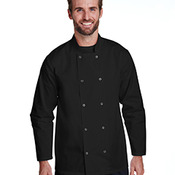 Unisex Studded Front Long-Sleeve Chef's Jacket