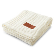 Cable Knit Sherpa Throw